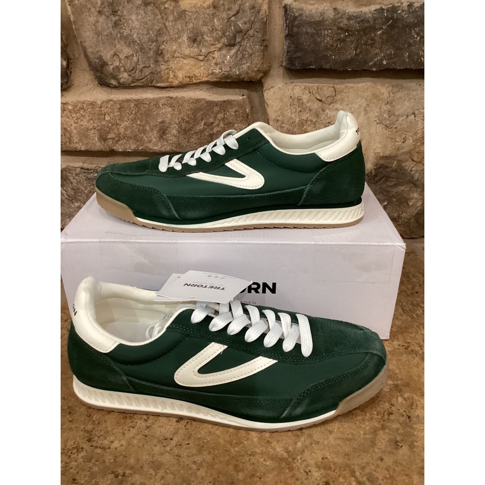 Tretorn Rawlins 2.0 Womens Sneakers Green White Suede Low Top Shoes Size 9.5 M